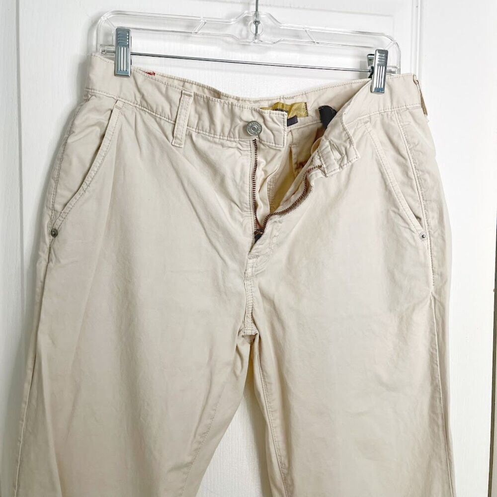Seven For All Mankind Khaki Cottom Bootcut T6025487U Flat Front Pocket Pants - Picture 5 of 12